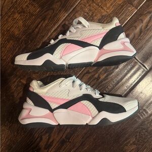 Puma Pink White and Black Sneaker size 8
